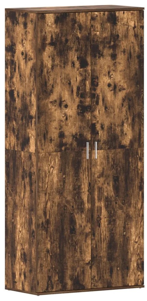 vidaXL Cipőszekrény polcokkal Füstölt tölgy 80 x 39 x 178 cm Faanyag