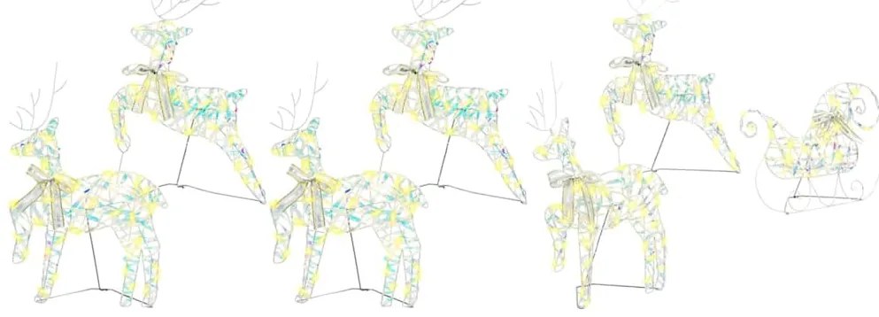 LED rénszarvasok 40 LED-del 7 pcs Többszínű PET