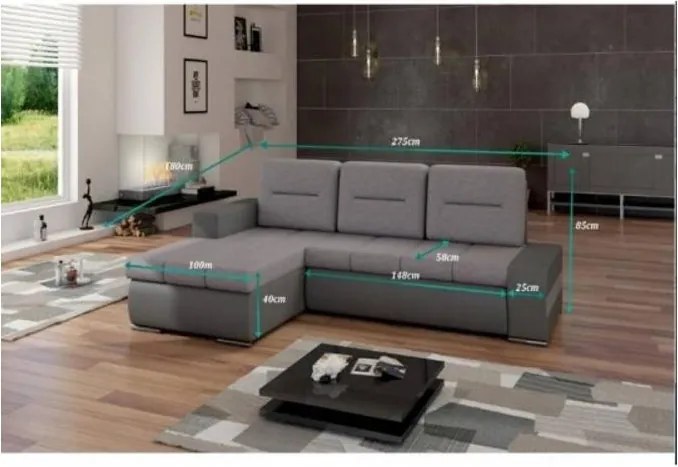 OTTAVIO ágyazható sarok ülőgarnitúra