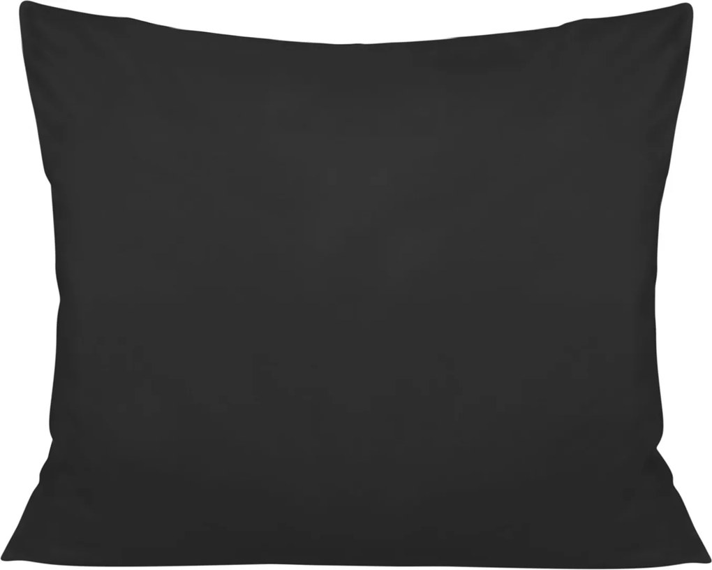 Pamut-szatén párnahuzat 50x60 egyszínű fekete