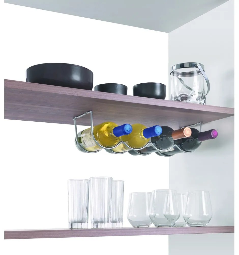 Fali fém bortartó állvány, palackok száma 4 My-Bottle – Metaltex
