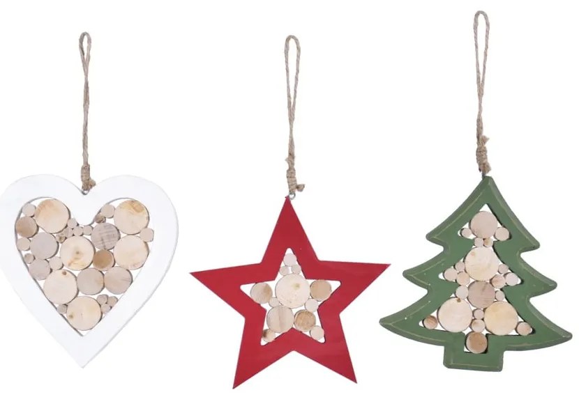 Karácsonyfadísz készlet 3 db-os Nature – Ego Dekor