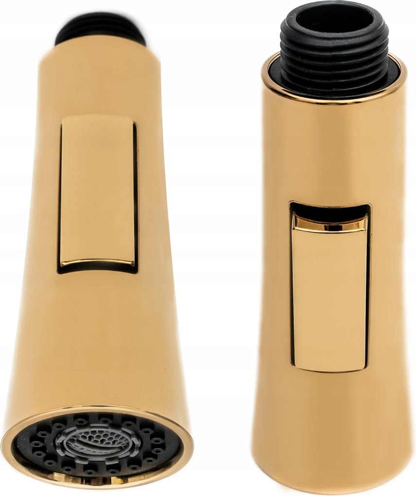 Konyhai csaptelep kihúzható kifolyócsővel 2 funkciós Arany Fényű