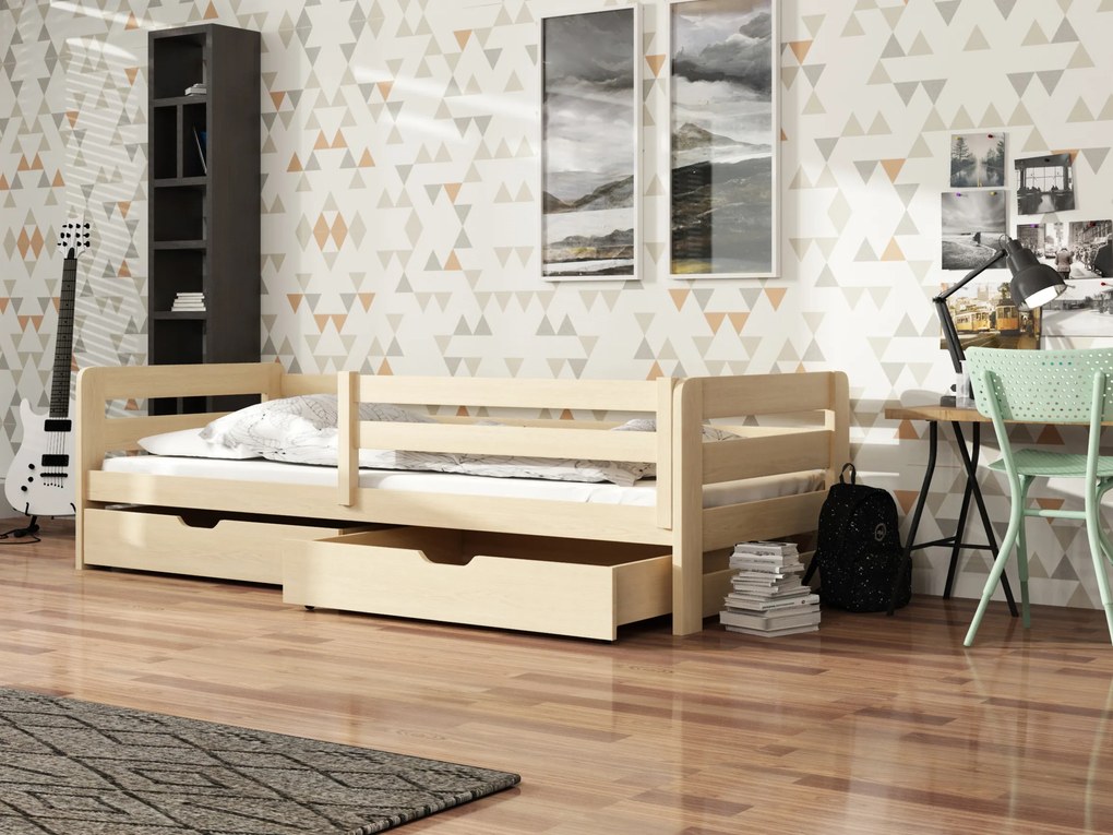 Gyerekágy 90 x 190 cm Erin (ágyráccsal és tárolóhellyel) (borovi fenyő). Akció -10%. 1012868