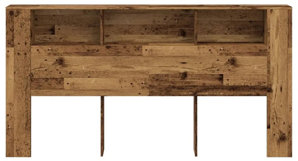 antik fa színű szerelt fa áthidalószekrény 200x18,5x102,5 cm