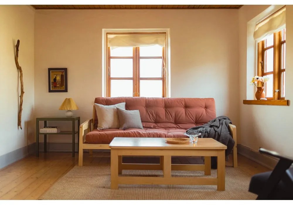 Zöld kordbársony kinyitható kanapé 204 cm Grab - Karup Design