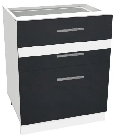 Salandra háromfiókos alsó konyhaszekrény IC 40 Antracit N