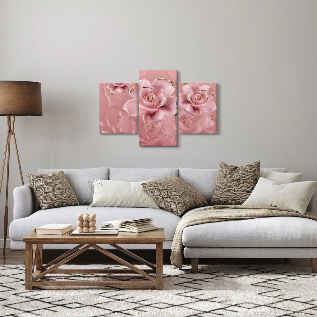 Kép - Virágos dekoráció (90x60 cm)