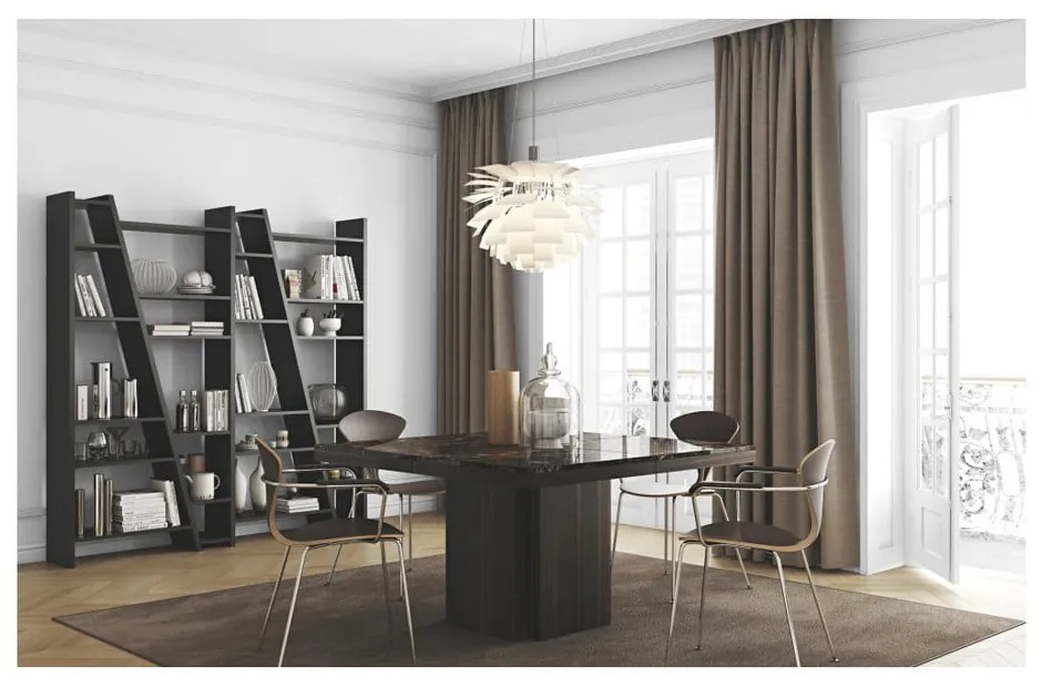 Delta matt fekete könyvespolc - TemaHome