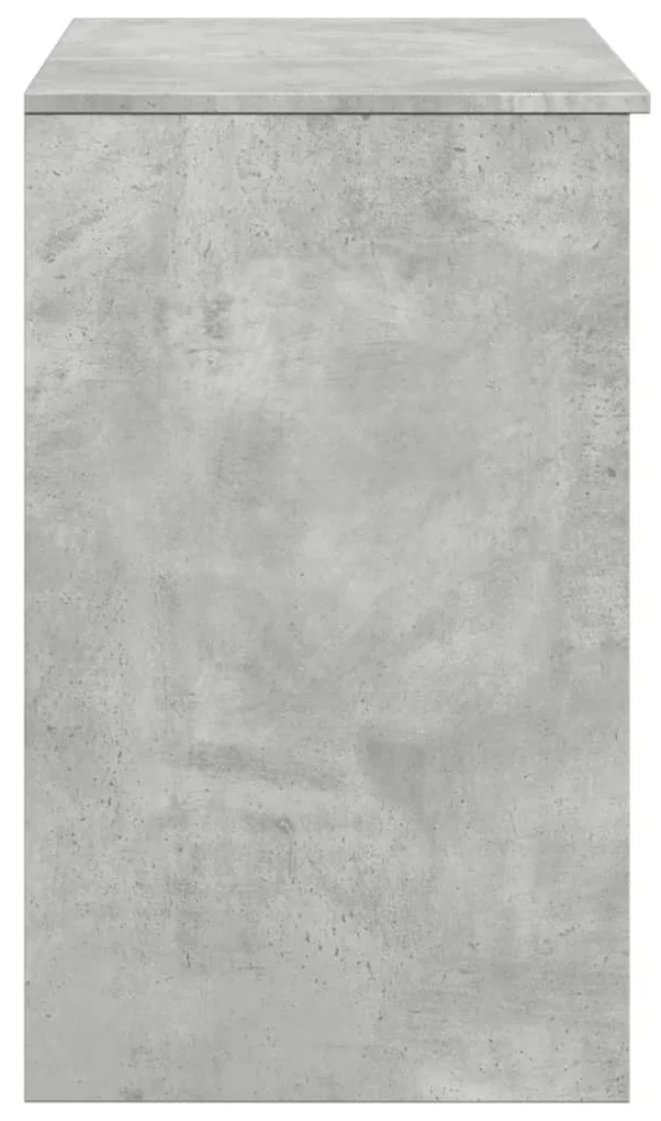 betonszürke fésülködőasztal tükörrel 73 x 46,5 x 120 cm