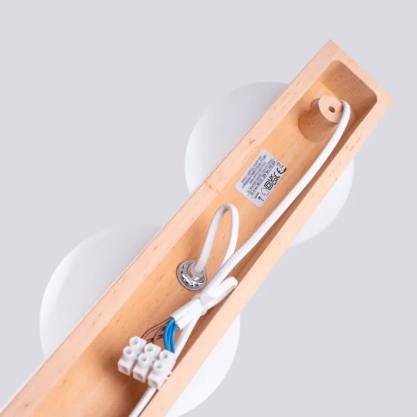 Sollux SL.1685 - Mennyezeti lámpa BULBO 4xG9/8W/230V bükkfa/fehér