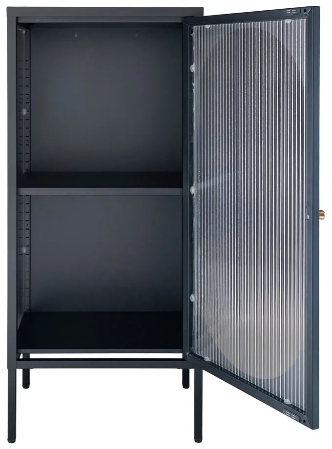 Fekete fém tálalószekrény 50x110 cm Adelaide – House Nordic