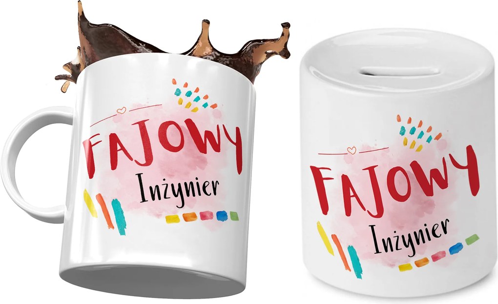 Mérnöknek Bögre Ajándék persely szett fényképes nyomtatással