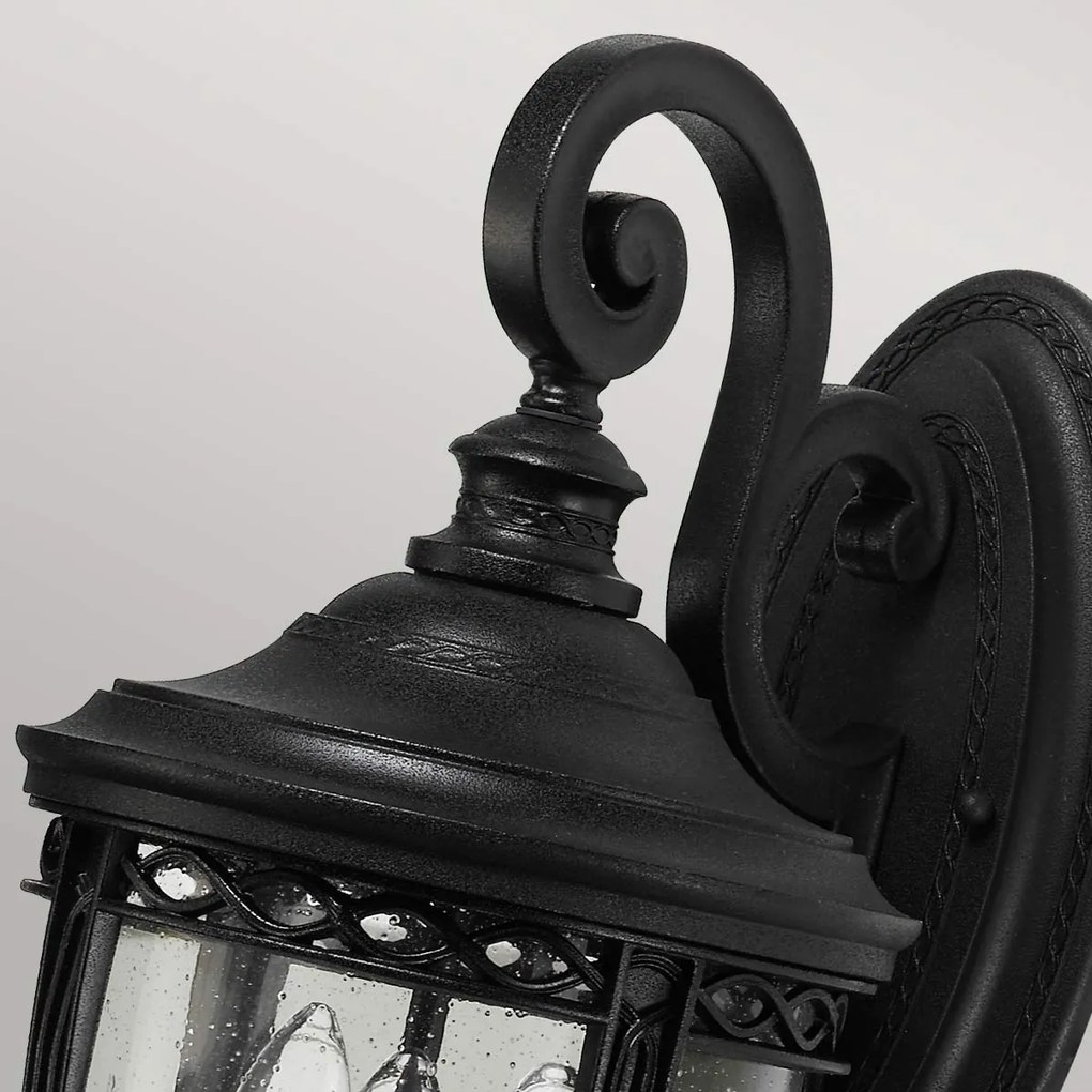 Feiss klasszikus kültéri fali lámpa english bridle fekete átlátszó elsfe-eb2-m-blk IP44