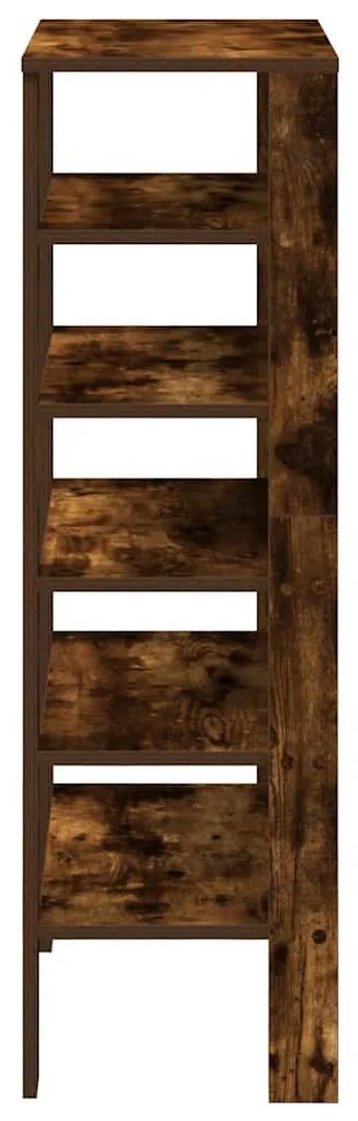 füstös tölgy színű szerelt fa cipőtartó 61x32x105 cm