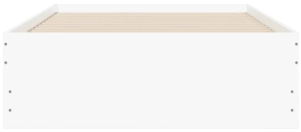 fehér szerelt fa ágykeret fiókokkal 90 x 190 cm