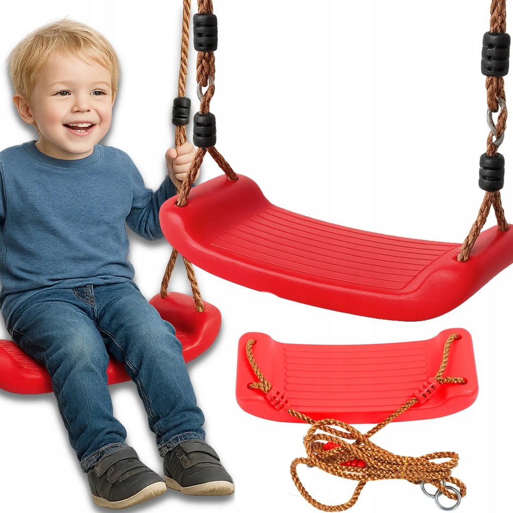 Gyerek Hinta Kerti Pad Deszka Erős Műanyag Ülőfelület