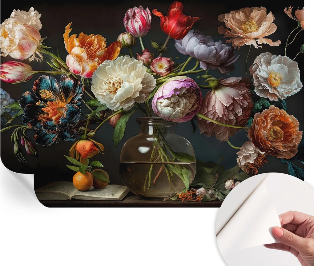 Design fali fotótapéta öntapadós virágcsokor 152x104 cm