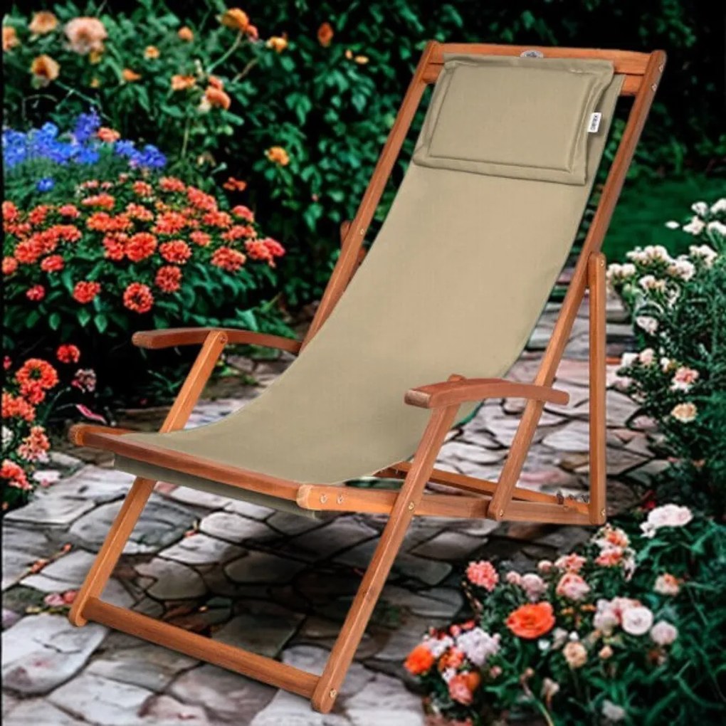 SIENA kerti nyugágy, 65x87x102cm, bézs Jurhan