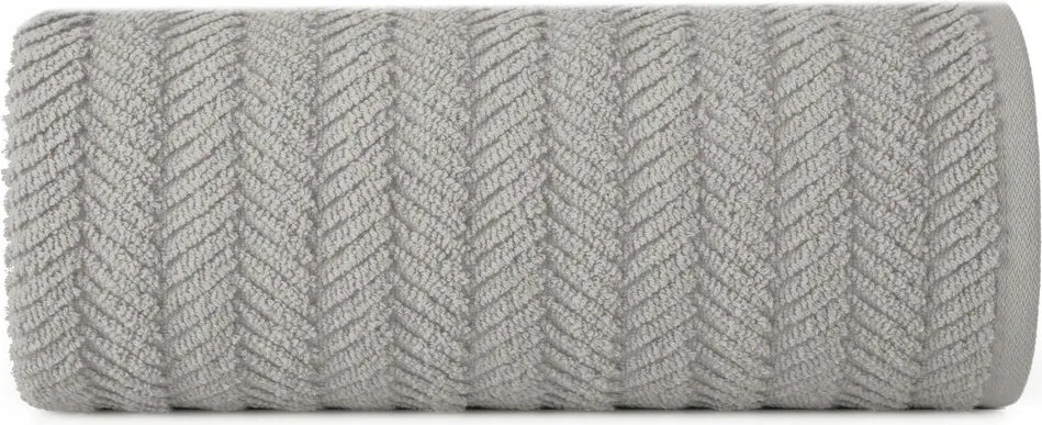 Fürdőlepedő 50X90 ezüst, halszálka mintás pamut