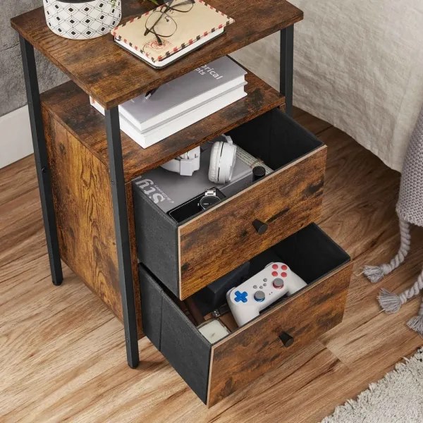 Éjjeli szekrény ARIN barna/fekete