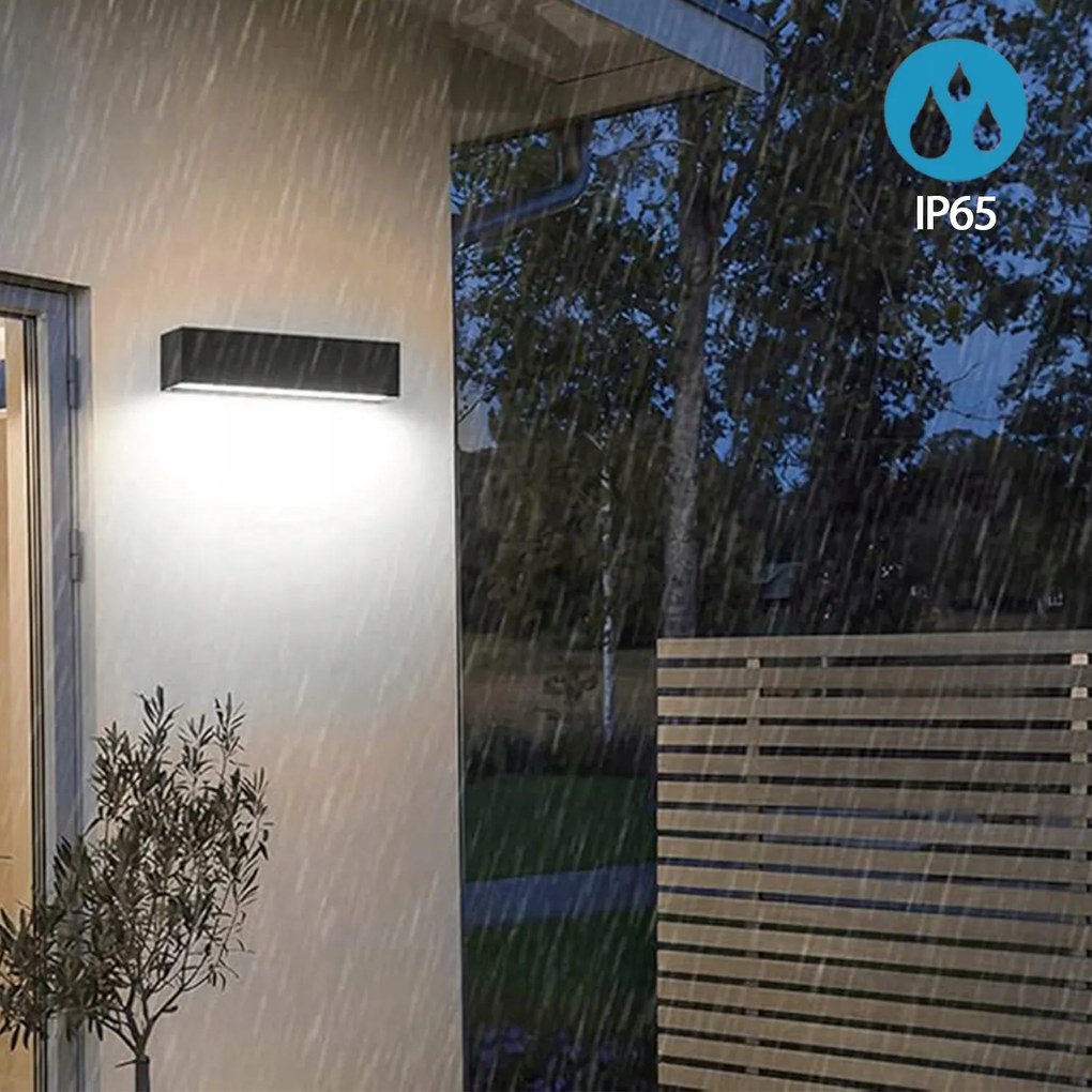 Kültéri Led fali lámpa 18W homlokzati fali, hideg fehér