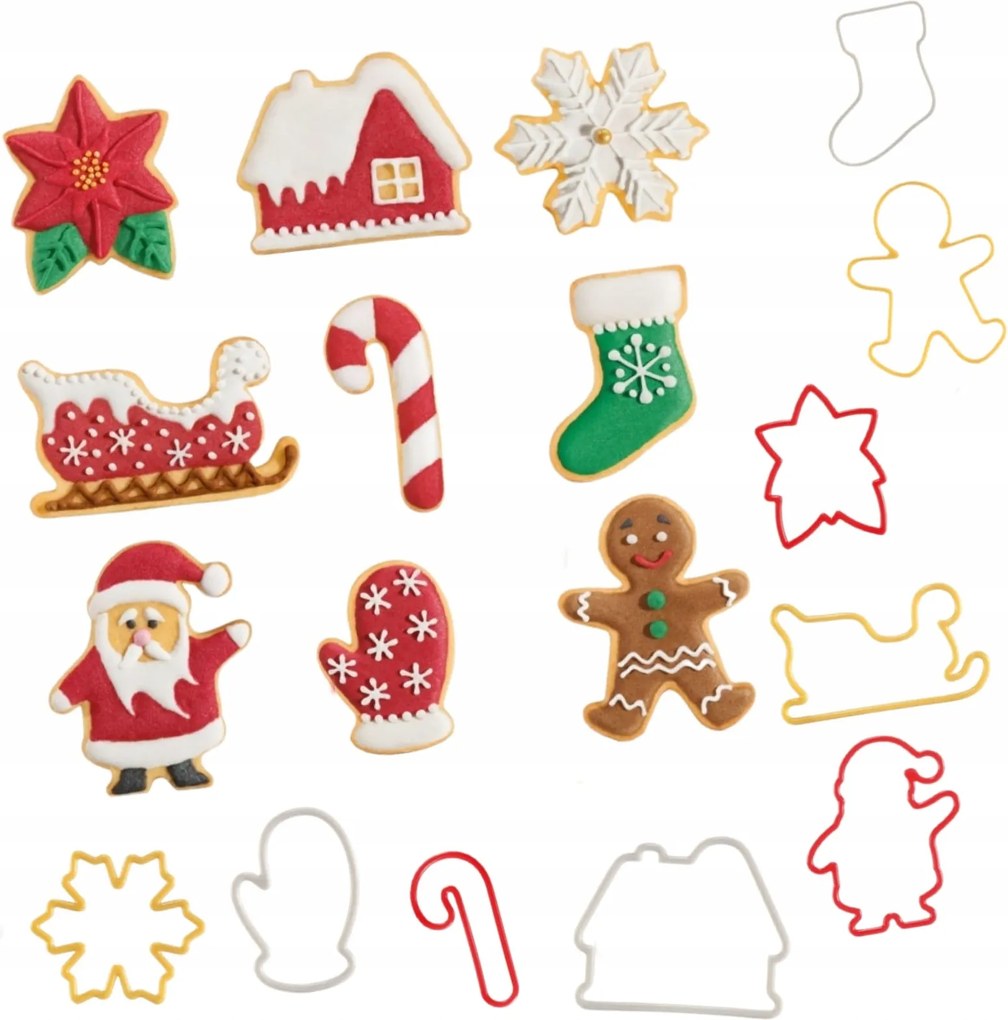 Tescoma Karácsonyi Kiszúró Forma Szett Süteményhez, Mézeskalácshoz 9 Db 630901