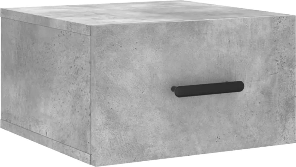 vidaXL 2 db betonszürke falra szerelhető éjjeliszekrény 35x35x20 cm