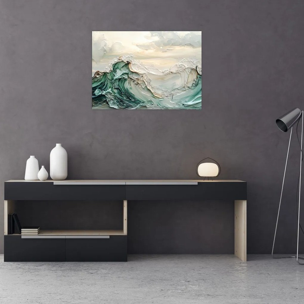 Üveg kép - 3D tengeri absztrakció (70x50 cm)