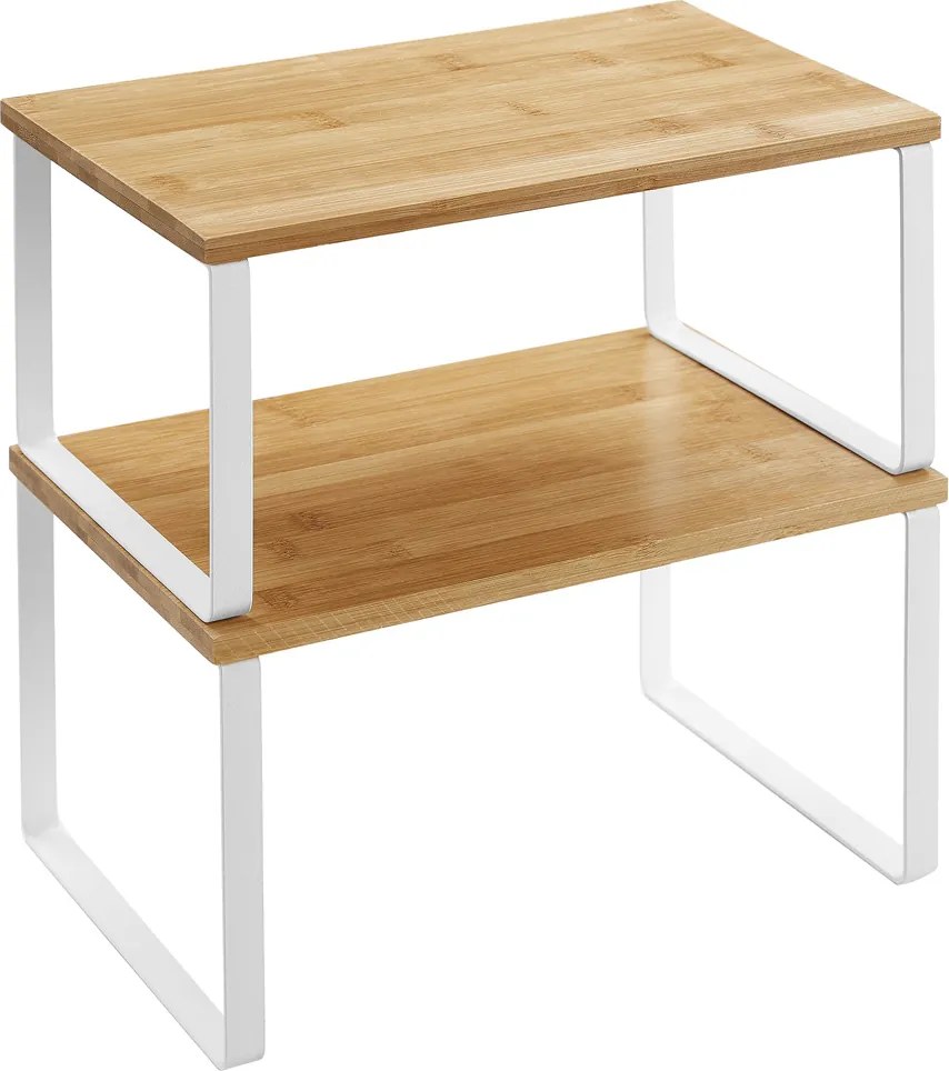CEZAR bambusz rendszerező szett, 2 db, barna/fehér SongmicsHome