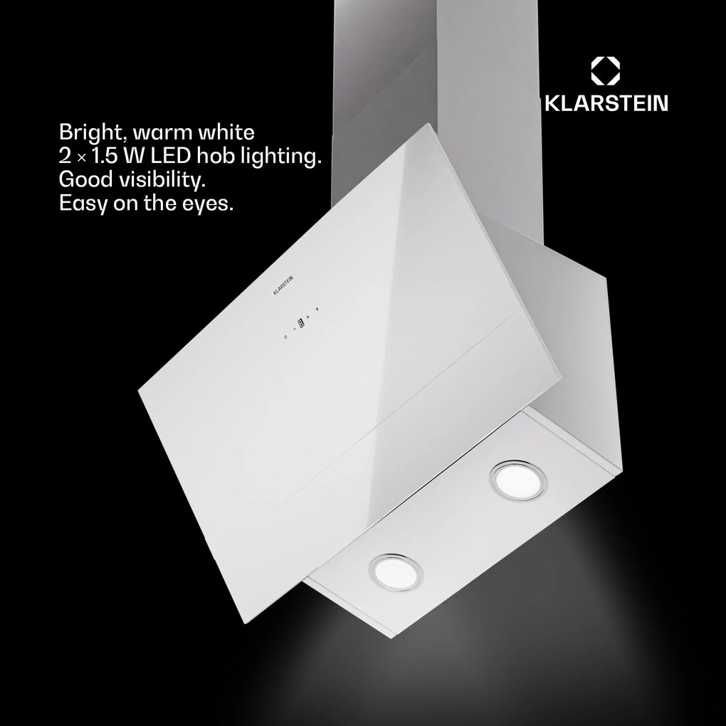 Klarstein Laurel 60, páraelszívó, 60 cm, elszívott levegő: 247 m³/h, LED érintő