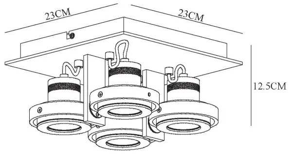 Lucide 17906/21/31 - LED Dimmelhető spotlámpa LANDA 4xGU10/5W/230V fehér