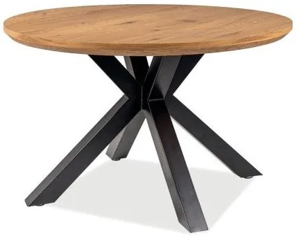 Ritmo étkezőasztal tölgy fekete 120cm