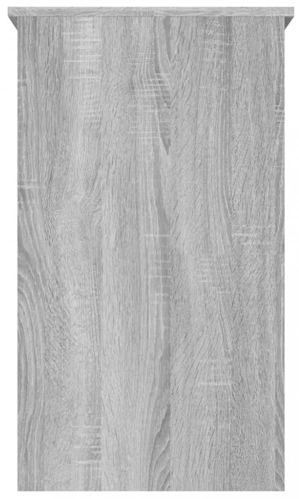 szürke sonoma színű szerelt fa íróasztal 90x45x76 cm