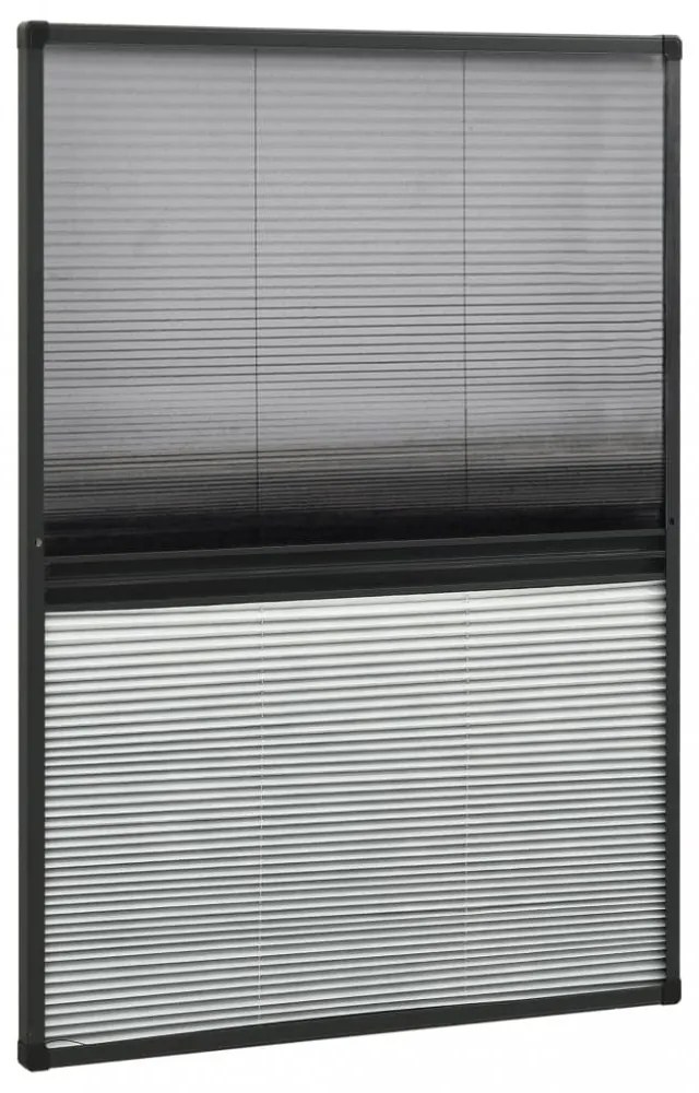 alumínium pliszé ablakszúnyogháló árnyékolóval 80 x 120 cm