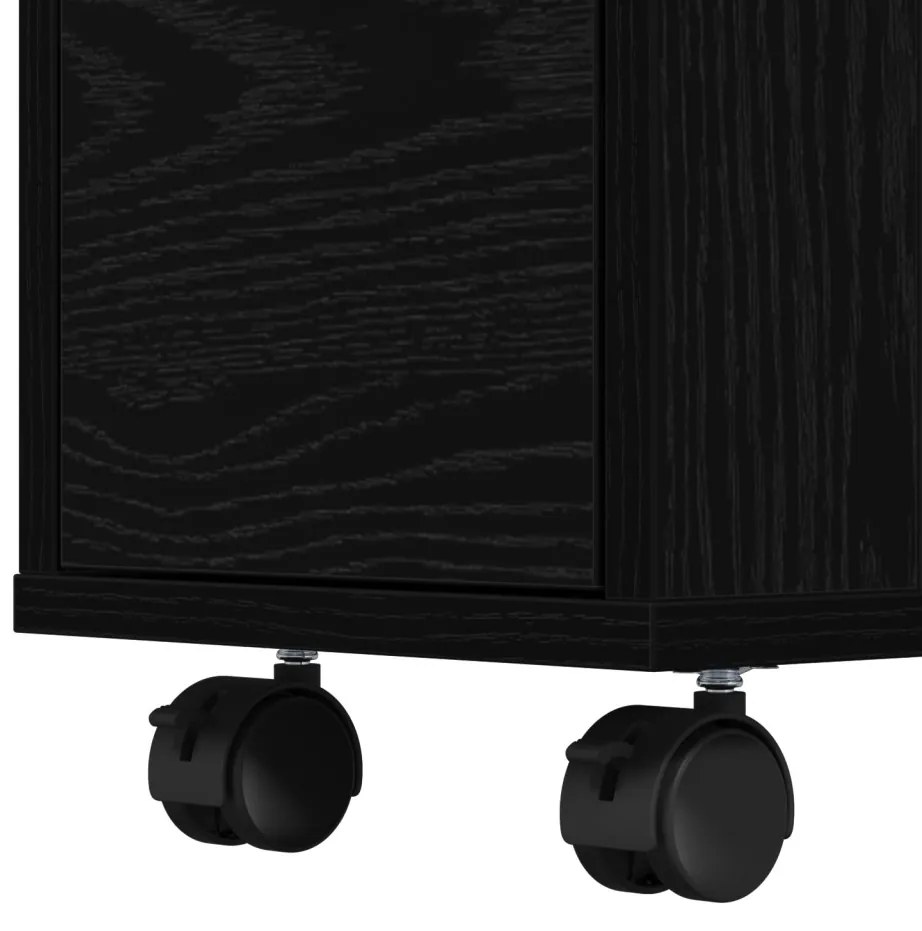 Keskeny Fürdőszobai Szekrény Musta tammi 65 x 23 x 87 cm