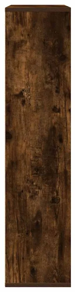 füstös tölgy színű szerelt fa könyvszekrény 89x24x101,5 cm