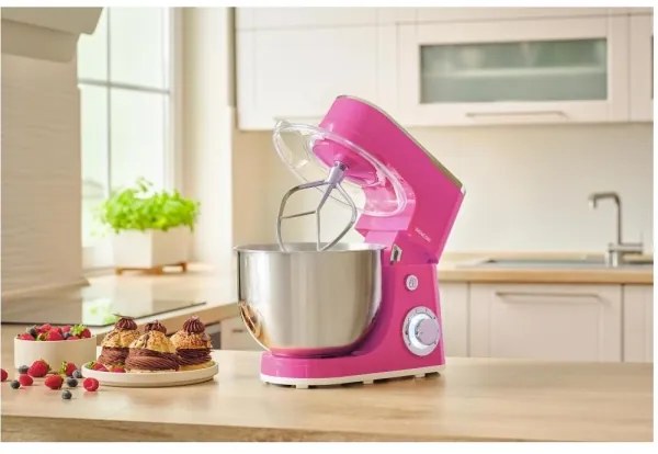 Sencor - Rozsdamentes acéltálas konyhai robotgép 1300W/230V, rózsaszín
