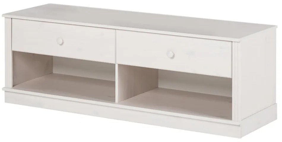 Fehér borovi fenyő TV-állvány 137x47 cm Anita – Støraa