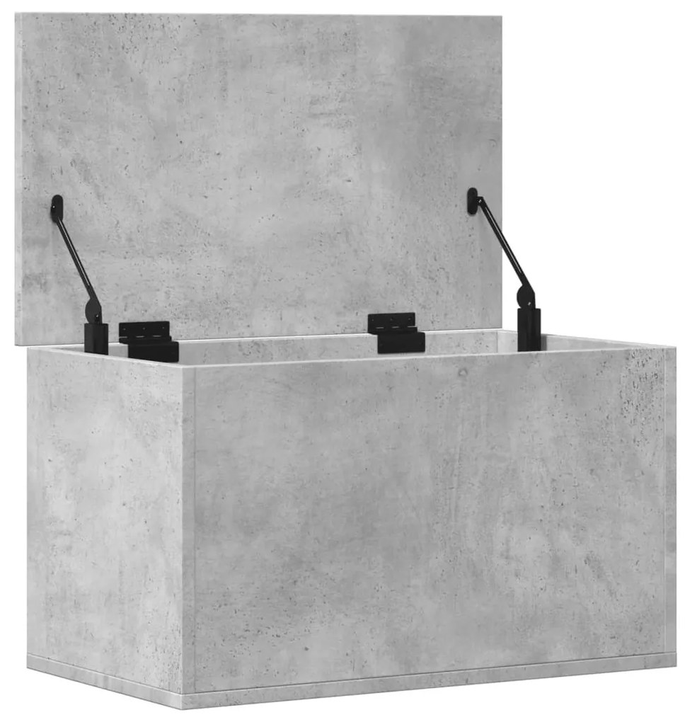betonszürke szerelt fa tárolóláda 60 x 35 x 35 cm
