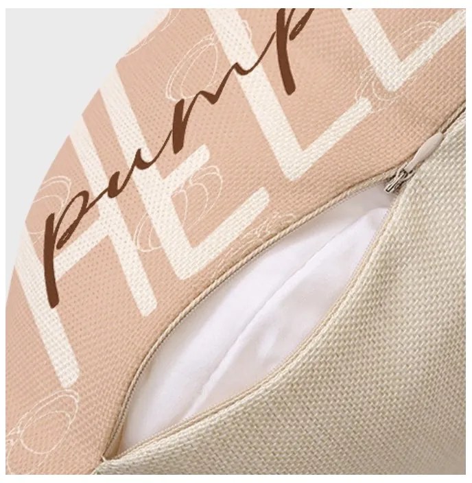 Párnahuzat PUMPKIN NOIR 45x45 cm, fekete