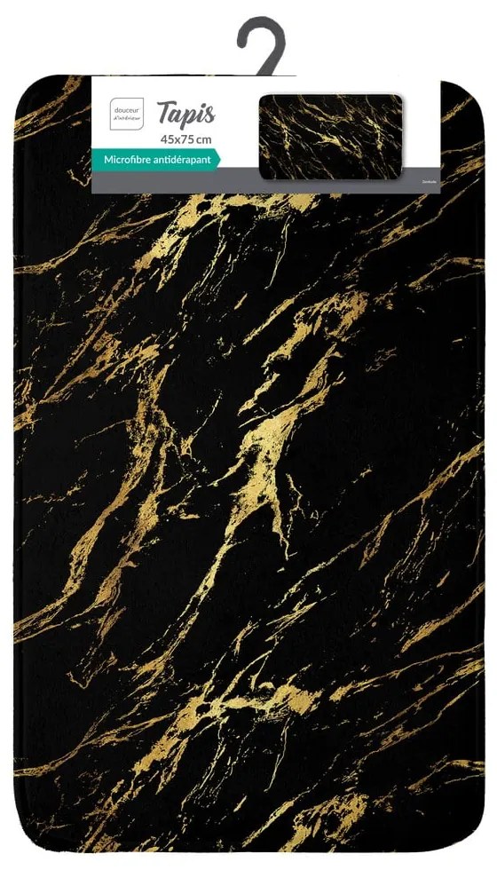 Fekete-aranyszínű fürdőszobai kilépő 45x75 cm Aquamarbre – douceur d'intérieur