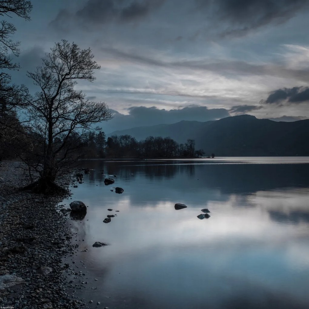 Poszter 40x40cm Csendes tó alkonyatkor, Assaf Frank