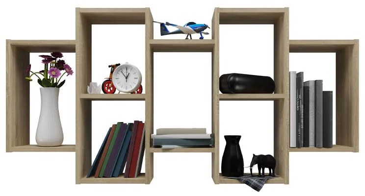 Odell Bilbao 7.0 fali polc, 129,5x65x20 cm, sonoma