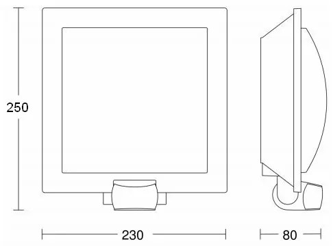 Steinel 566814 - Kültéri érzékelős fali lámpa 1xE27/60W/240V L 20 S IP44