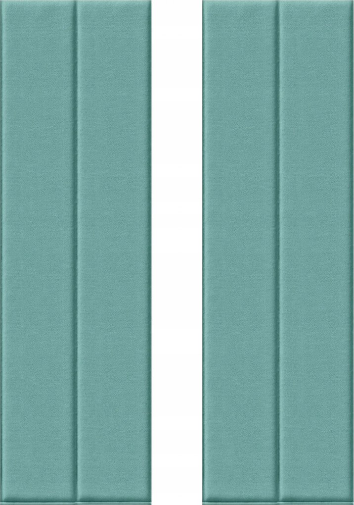 Hcs deco 3D öntapadós fali téglalapok menta csíkos bársony