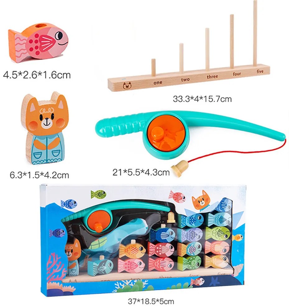 Mágneses horgász fajáték, számok tanulásához