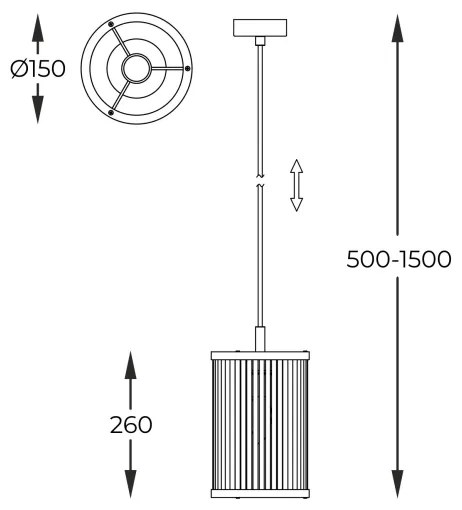 Zuma Line P0528-01F-V6AC - Csillár zsinóron SERGIO 1xE14/60W/230V arany