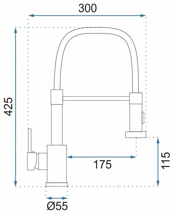 Rea Colin, szabadon álló konyhai csaptelep, arany matt, REA-B4821