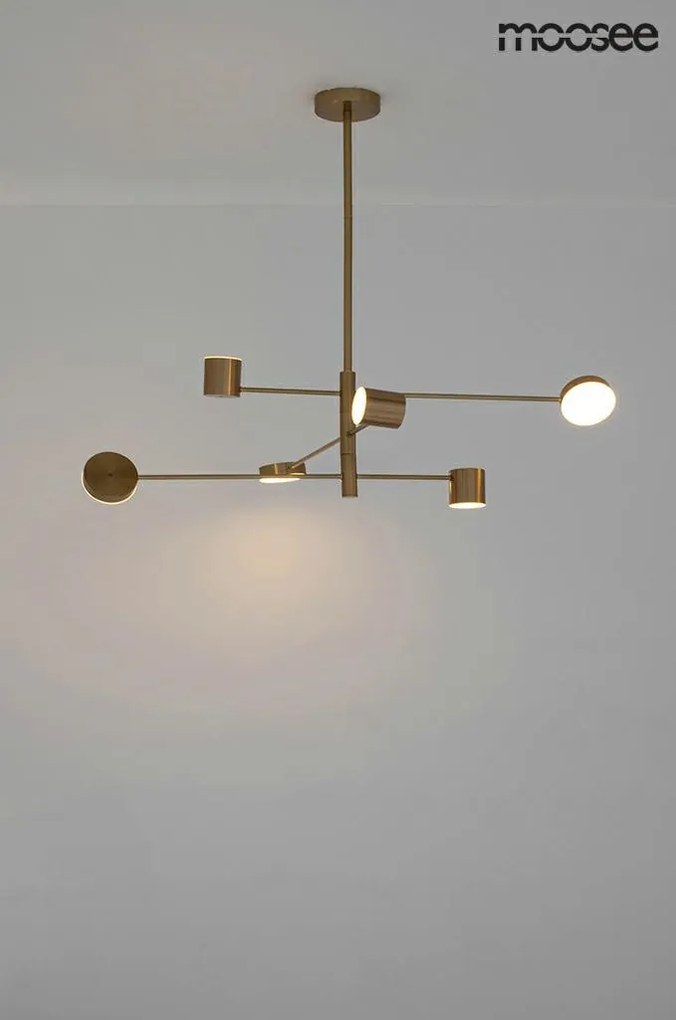 KING HOME MSE010100124 PIAZETTA Többágú Függesztett Lámpa Arany LED IP20